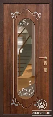Декоративная входная дверь с зеркалом-53
